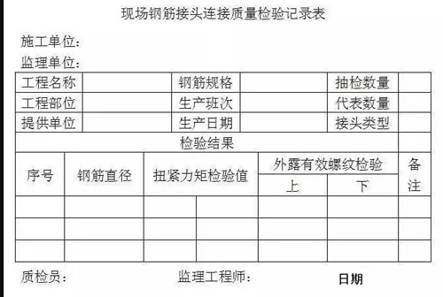 钢筋连接质量检验